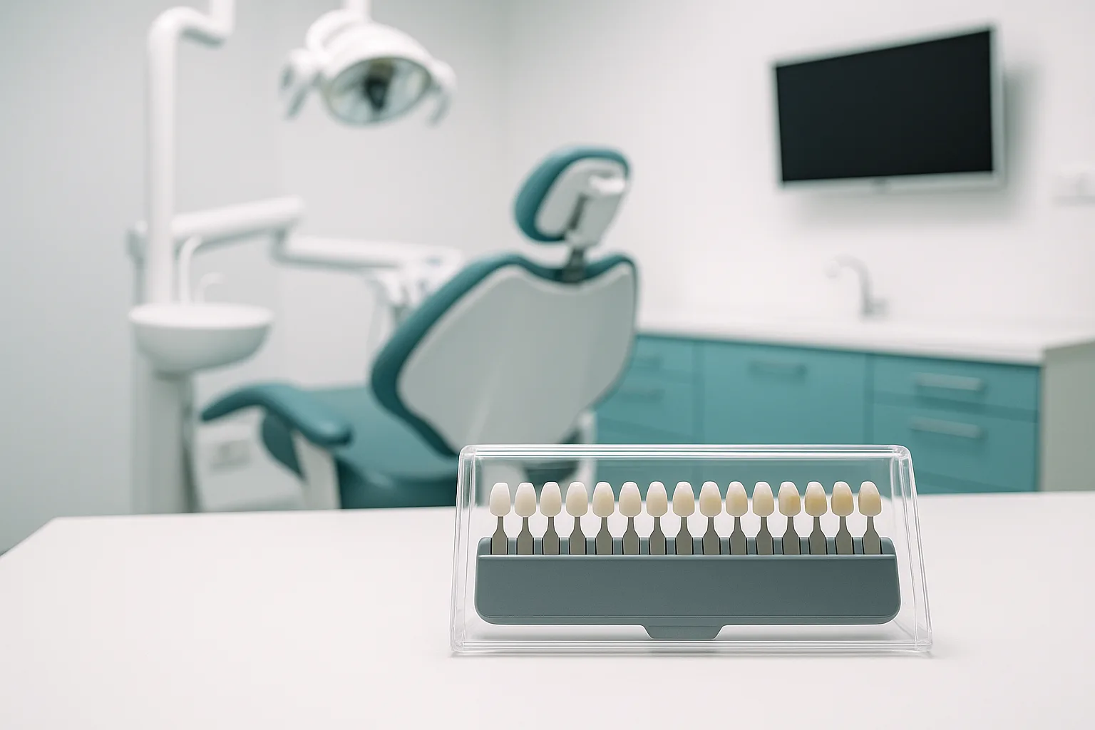 Porcelain veneers cost comparison setup at modern dental clinic in Jerusalem