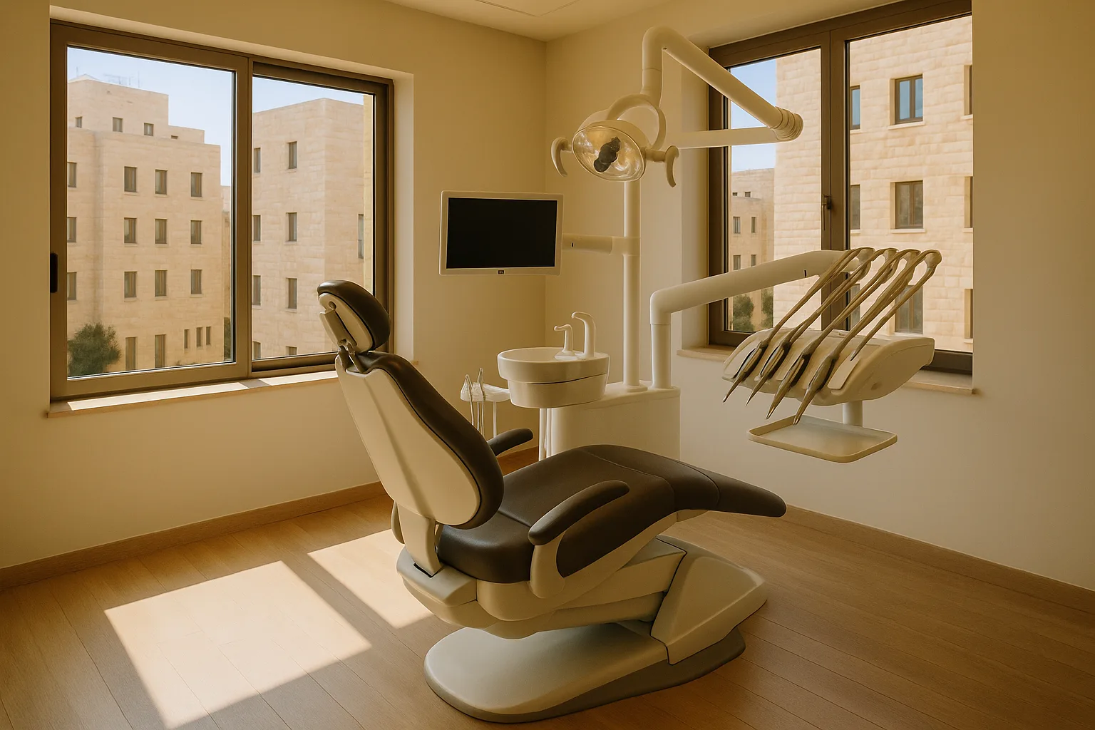 Beautiful smile result after porcelain veneers treatment at Jerusalem dental clinic